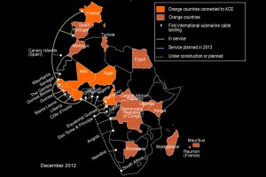 ACE Orange undersea cable map