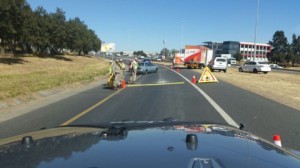User-submitted image of JMPD roadblock