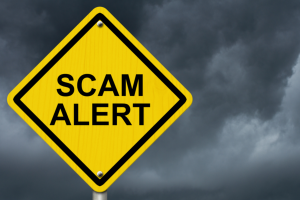 Scam alert warning