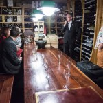 Champagne tasting in the wine cellar