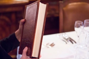 One of Mosaic's wine tomes