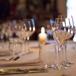 Wine glasses on the table