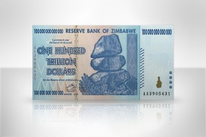 Zimbabwe Dollar note