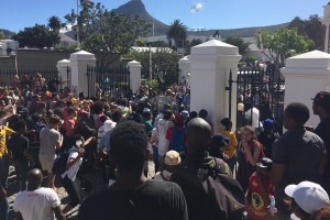 FeesMustFall march outside parliament by Lionel Adendorf