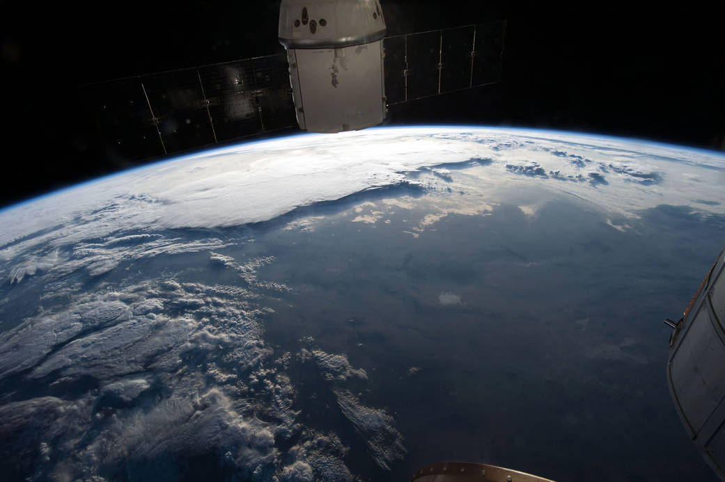 From the International Space Station, NASA astronaut Terry Virts took this photograph of an early morning sunrise over the Grand Canyon and posted it to social media on May 10, 2015. Because the station completes each trip around the globe in about 92 minutes, the crew experiences 16 sunrises and sunsets each day.