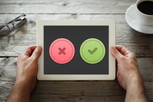 Tablet tick cross comparison