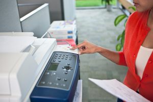 Printing on a Xerox office multifunction printer