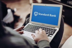 Standark bank on laptop
