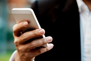 Man using mobile phone