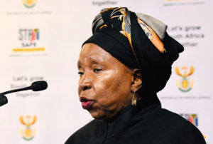 Nkosazana Dlamini Zuma South African Minister of Cooperative Governance and Traditional Affairs