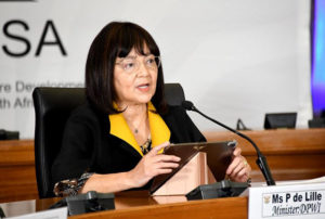 Patricia De Lille South African Minister of public works and infrastructure